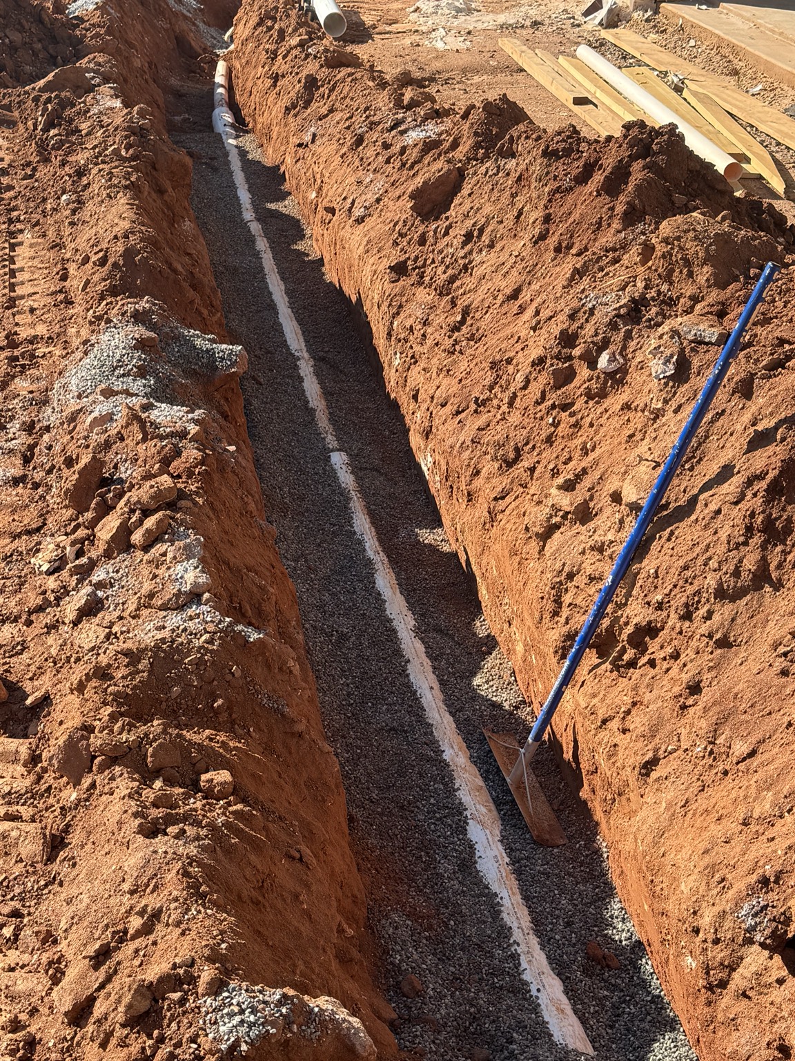 Septic system installation in Georgia red clay